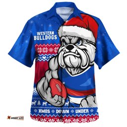 Amazing Aussie Western Bulldogs Merry Christmas Down Under Footy Power Style Hawaiian Shirt