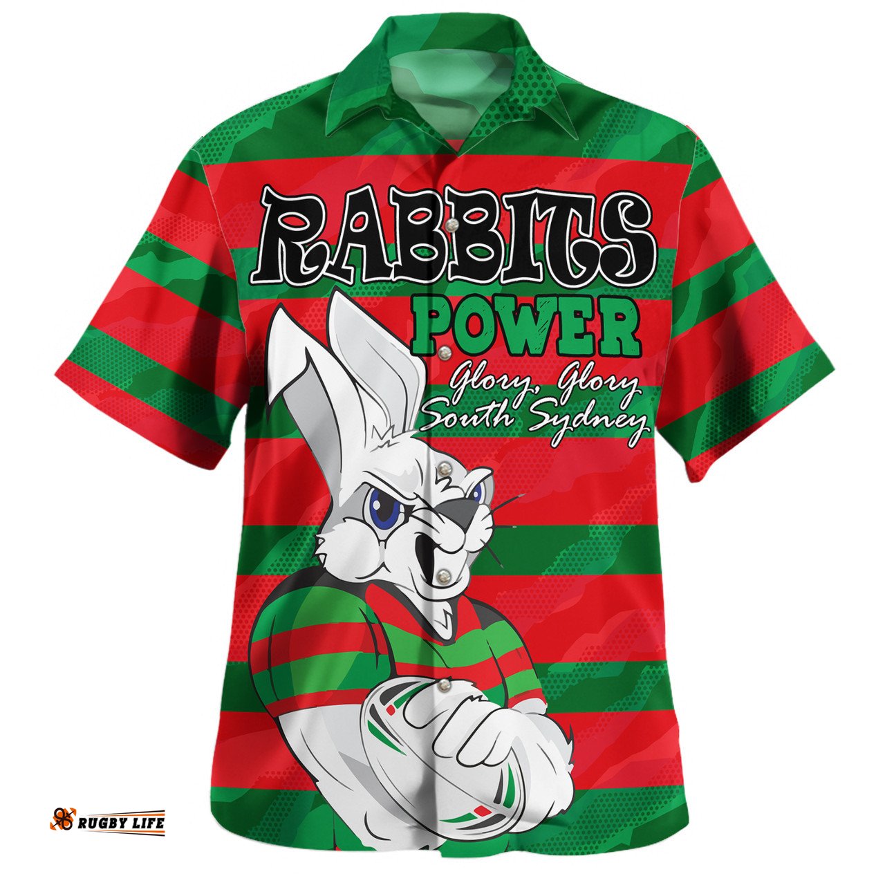 Amazing Aussie South Sydney Rabbitohs Bunnies Supporter Hawaiian Shirt