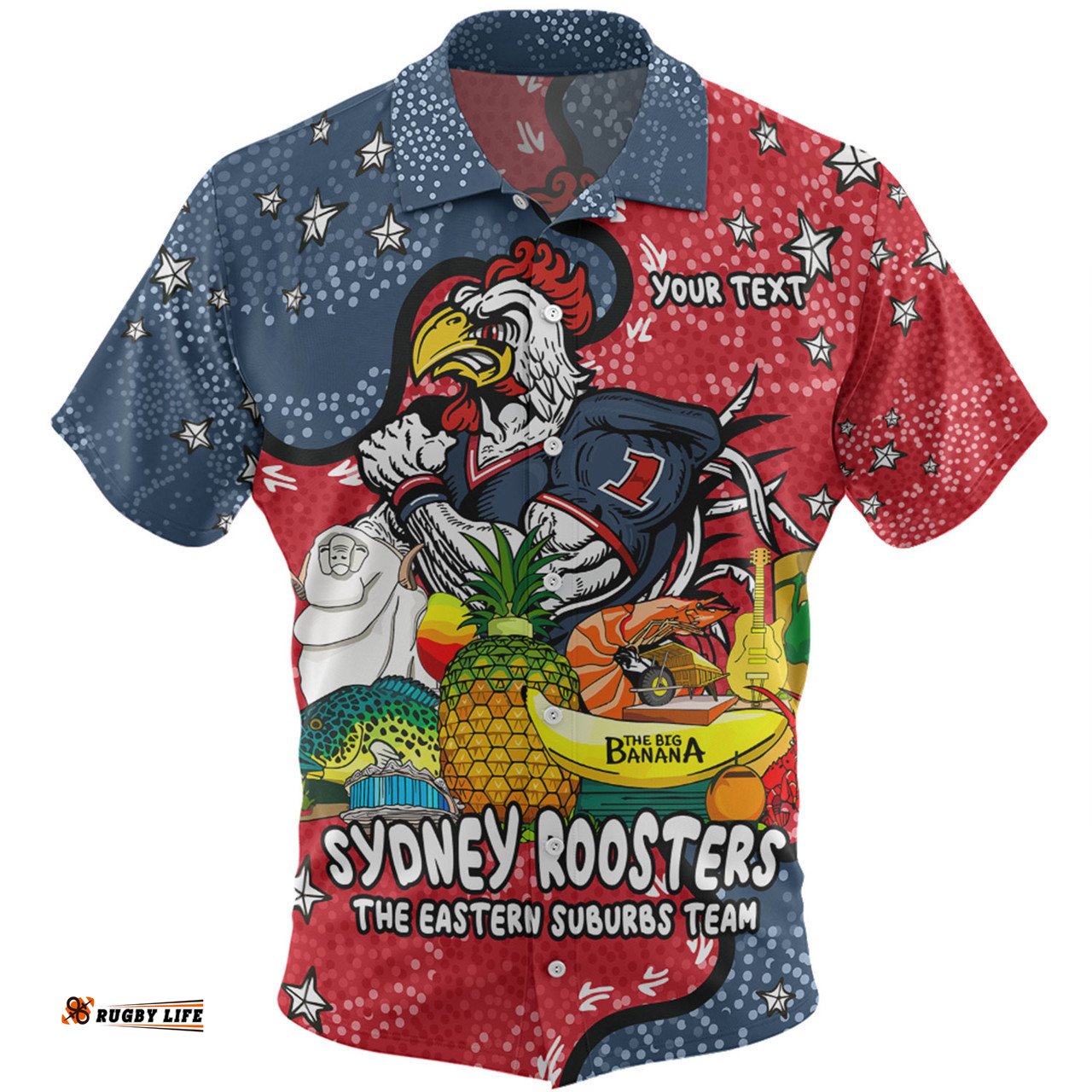 Amazing Aussie Sydney Roosters Custom Australian Big Things Hawaiian Shirt