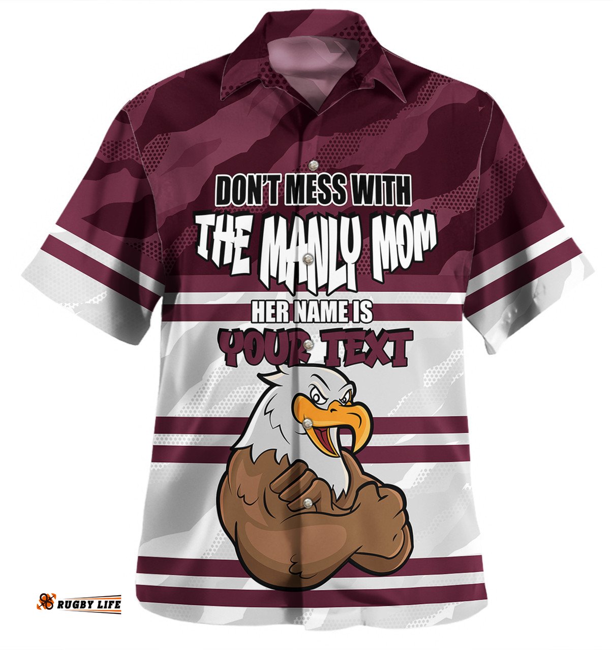 Amazing Aussie Manly Warringah Sea Eagles Mother's Day Screaming Mom and Crazy Fan Hawaiian Shirt