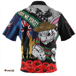 Amazing Aussie South Sydney Rabbitohs United In Spirit Anzac Day Tribute Hawaiian Shirt