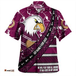 Amazing Aussie Manly Warringah Sea Eagles Theme Song For Rugby With Sporty Style Hawaiian Shirt