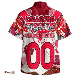Amazing Aussie St. George Illawarra Dragons Custom St. George Illawarra Dragons For Life With Aboriginal Style Hawaiian Shirt