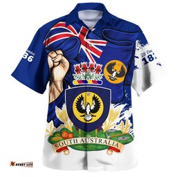 Amazing Aussie South Australia Power Pride And Heritage Crest Hawaiian Shirt