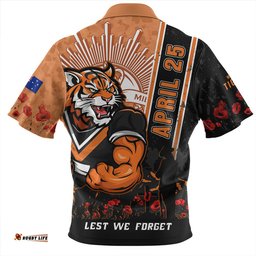 Amazing Aussie Wests Tigers Anzac Day Lest We Forget Strong Fighting Spirit Hawaiian Shirt