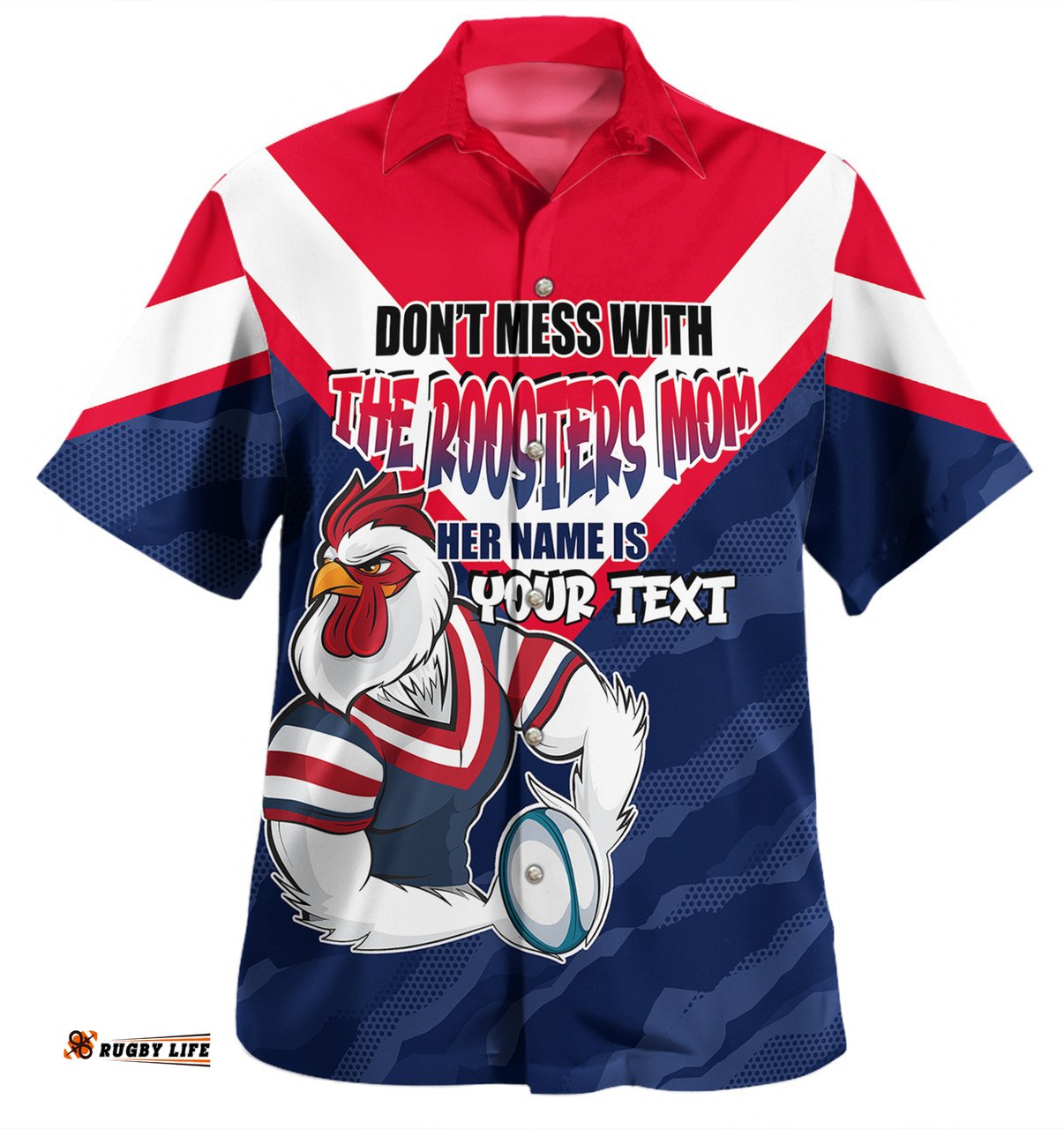 Amazing Aussie Sydney Roosters Mother's Day Screaming Mom and Crazy Fan Hawaiian Shirt
