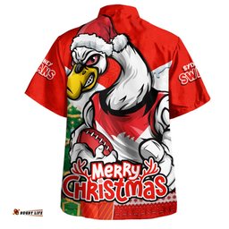 Amazing Aussie Sydney Swans Santa Scoring Touchdown On Christmas Game Day Hawaiian Shirt