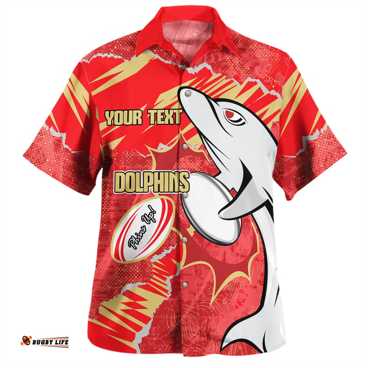 Amazing Aussie Redcliffe Dolphins Theme Song Hawaiian Shirt