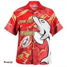 Amazing Aussie Redcliffe Dolphins Theme Song Hawaiian Shirt