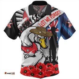 Amazing Aussie Sydney Swans Anzac Day Honor United In Spirit Hawaiian Shirt