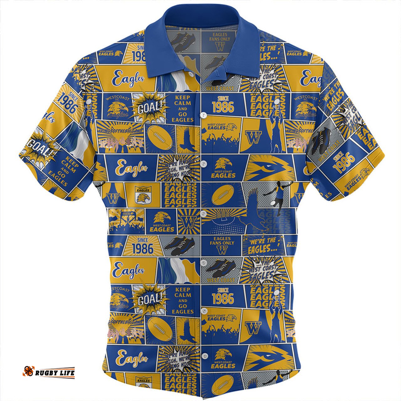 Amazing Aussie West Coast Eagles Legacy Of The Pride Comic Style Hawaiian Shirt