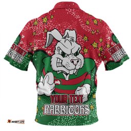 Amazing Aussie South Sydney Rabbitohs Team With Dot And Star Patterns For Tough Fan Hawaiian Shirt