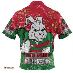 Amazing Aussie South Sydney Rabbitohs Team With Dot And Star Patterns For Tough Fan Hawaiian Shirt