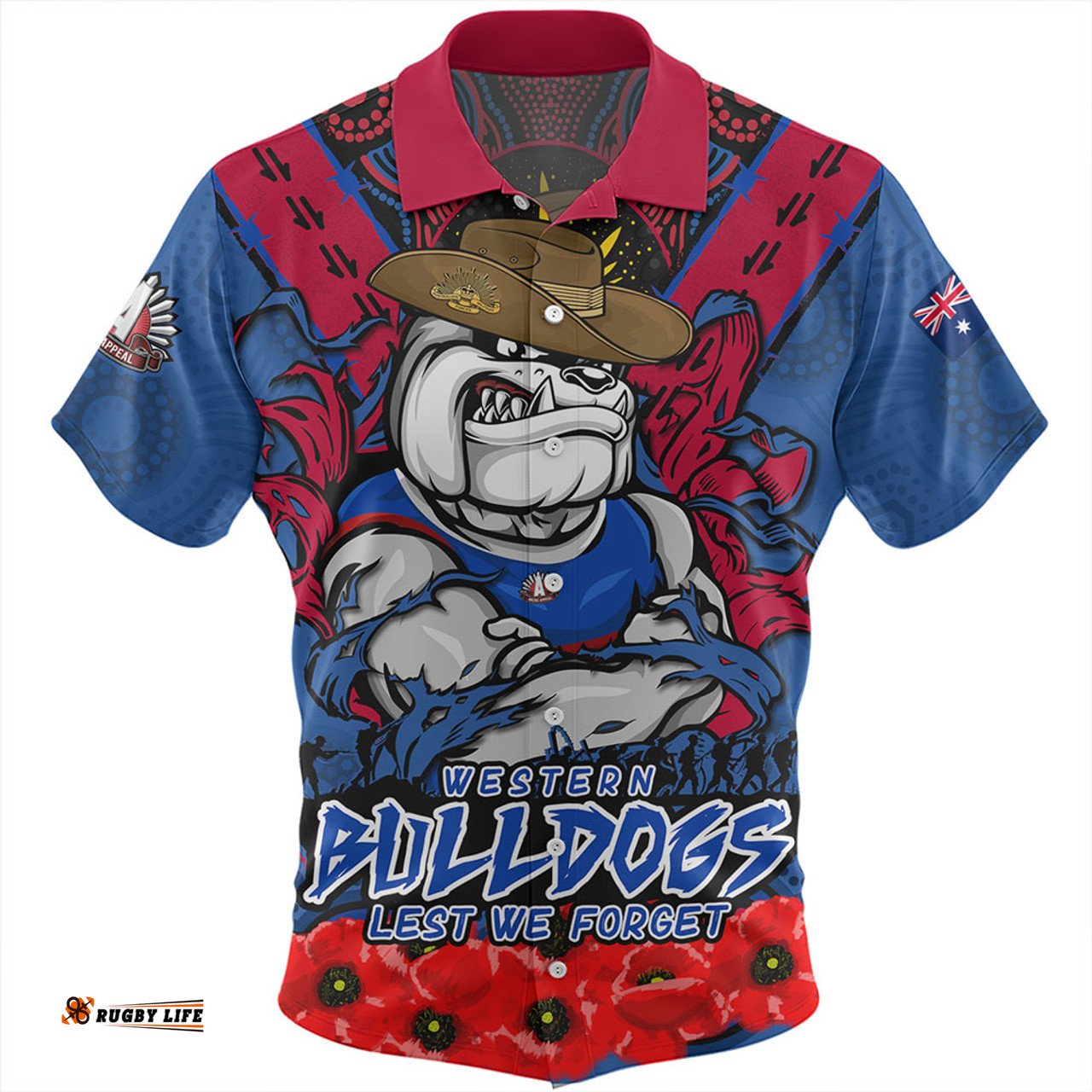 Amazing Aussie Western Bulldogs Ripped Legacy Of The Game The ANZAC Spirit Lives On Hawaiian Shirt