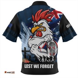 Amazing Aussie Sydney Roosters Fearless ANZAC Defender Hawaiian Shirt