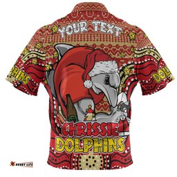 Amazing Aussie Redcliffe Dolphins Christmas Custom Christmas Knit Patterns Vintage Jersey Ugly Hawaiian Shirt