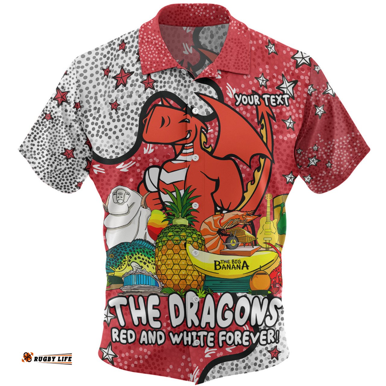 Amazing Aussie St. George Illawarra Dragons Custom Australian Big Things Hawaiian Shirt