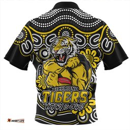 Amazing Aussie Richmond Aboriginal Inspired Tough Fan Football For Life Hawaiian Shirt