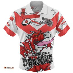 Amazing Aussie St. George Illawarra Dragons Happy Australia Day We Are One And Free Hawaiian Shirt