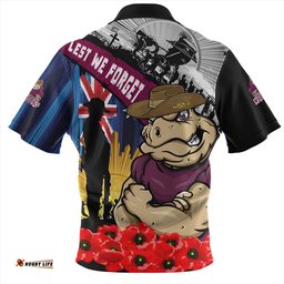 Amazing Aussie Queensland Maroons United In Spirit Anzac Day Tribute Hawaiian Shirt