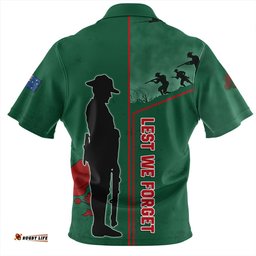 Amazing Aussie South Sydney Rabbitohs Anzac Day Lest We Forget Poppy Hawaiian Shirt