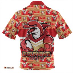 Amazing Aussie Redcliffe Dolphins Champion��������s Pride Comic Style Hawaiian Shirt