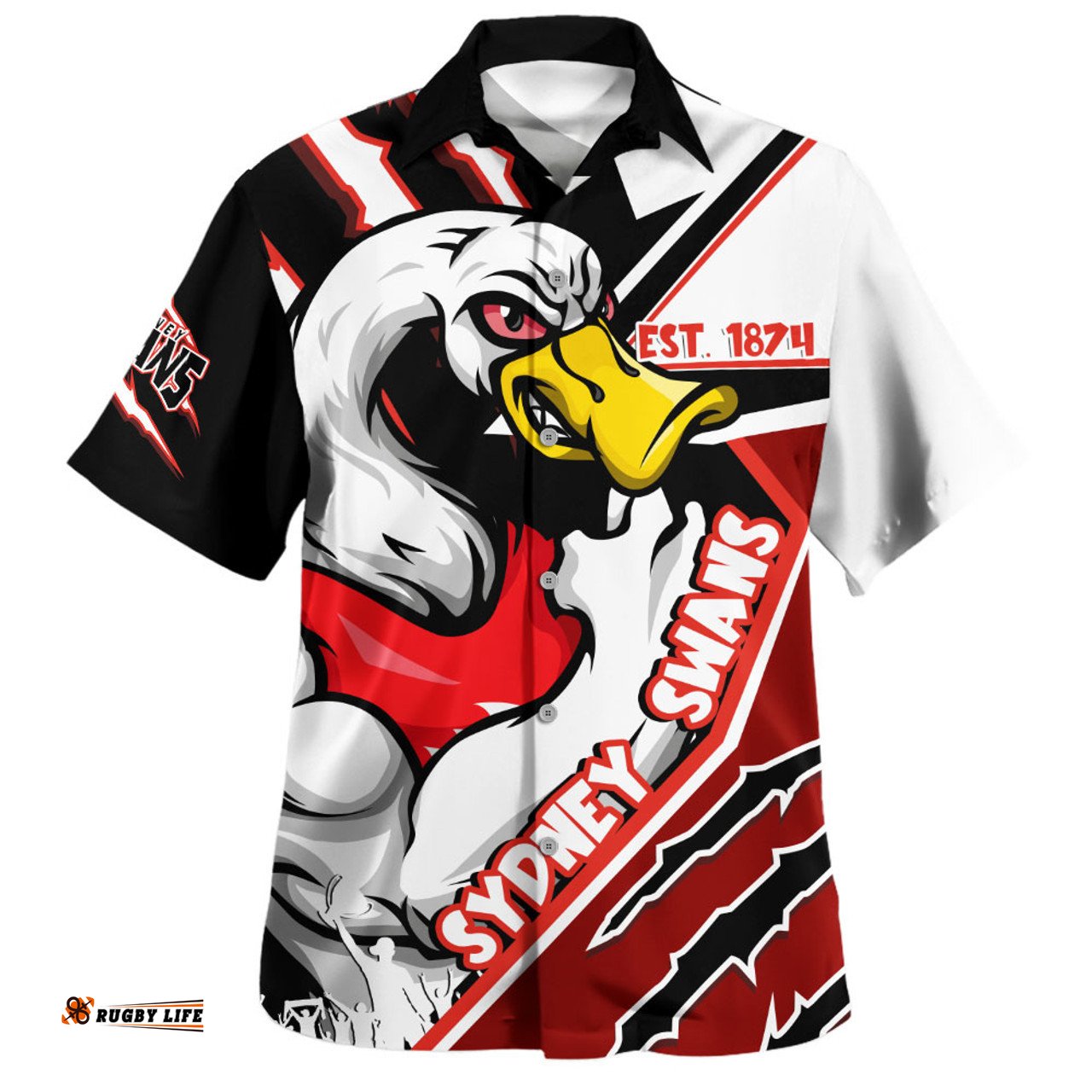 Amazing Aussie Sydney Swans Battlefield Glory Gear Hawaiian Shirt