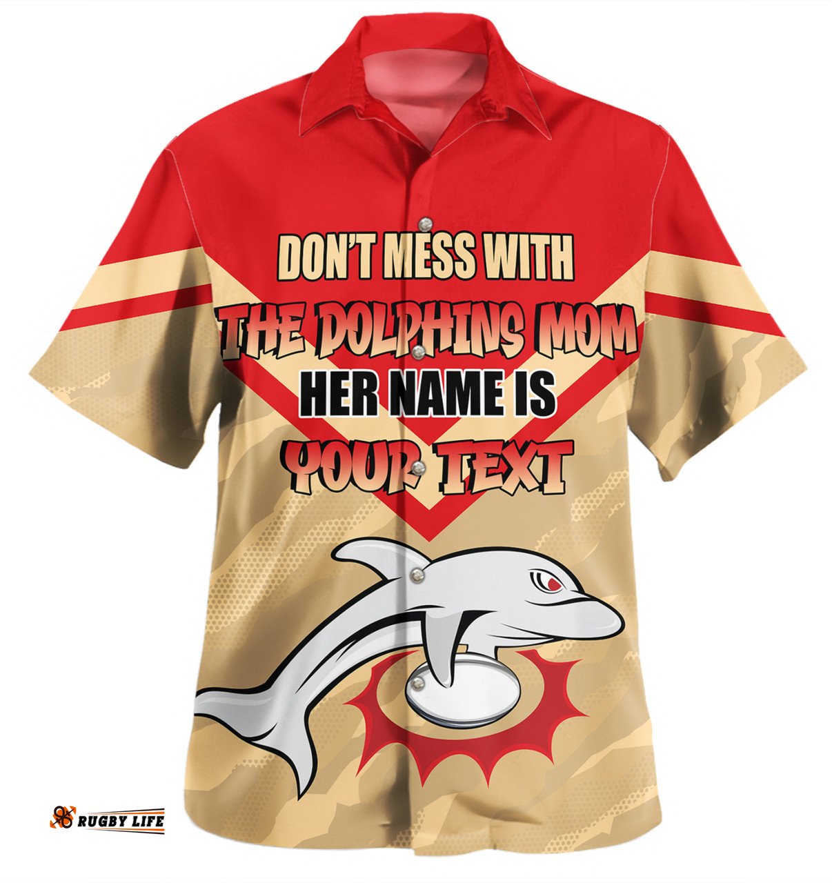 Amazing Aussie Redcliffe Dolphins Mother's Day Screaming Mom and Crazy Fan Hawaiian Shirt