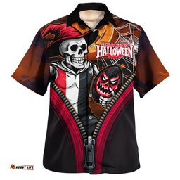 Amazing Aussie St Kilda Halloween Night Reaper Zipper Hawaiian Shirt
