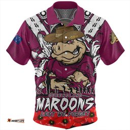 Amazing Aussie Queensland Maroons Ripped Legacy Of The Game The ANZAC Spirit Lives On Hawaiian Shirt