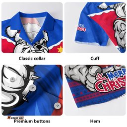Amazing Aussie Western Bulldogs Santa Scoring Touchdown On Christmas Game Day Hawaiian Shirt