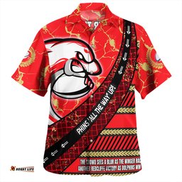 Amazing Aussie Redcliffe Dolphins Theme Song For Rugby With Sporty Style Hawaiian Shirt