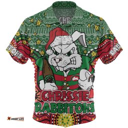 Amazing Aussie South Sydney Rabbitohs Custom Christmas Knit Patterns Vintage Jersey Ugly Hawaiian Shirt