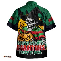 Amazing Aussie South Sydney Rabbitohs Dark Moon Rugby Halloween Battle Edition Hawaiian Shirt