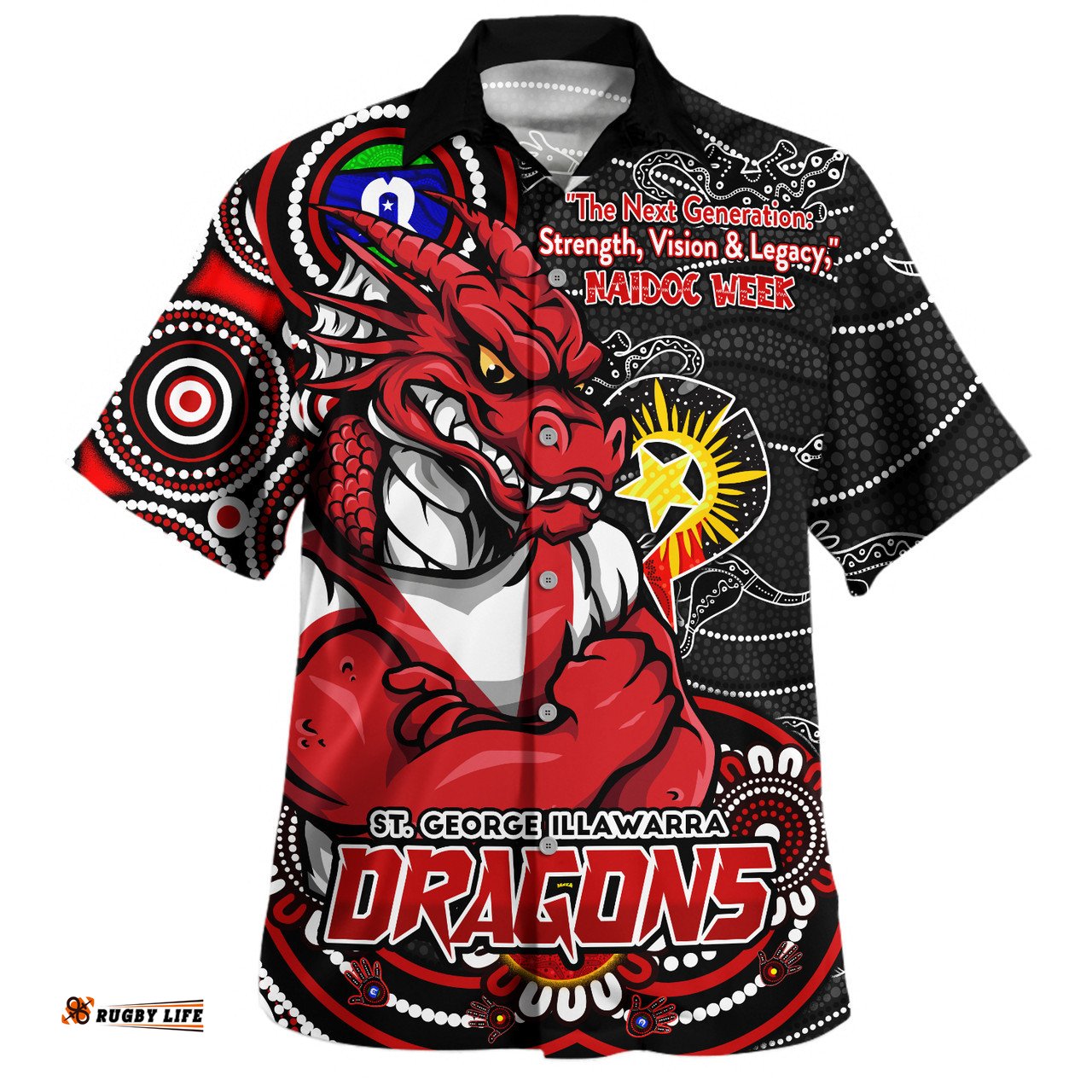 Amazing Aussie St. George Illawarra Dragons Spirit Of NAIDOC Series Hawaiian Shirt
