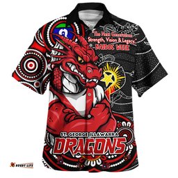 Amazing Aussie St. George Illawarra Dragons Spirit Of NAIDOC Series Hawaiian Shirt