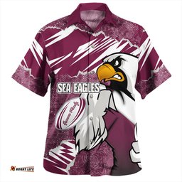 Amazing Aussie Manly Warringah Sea Eagles Theme Song Hawaiian Shirt