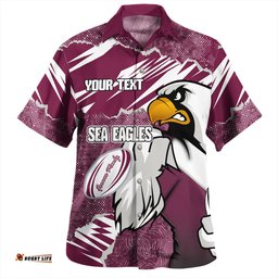 Amazing Aussie Manly Warringah Sea Eagles Theme Song Hawaiian Shirt