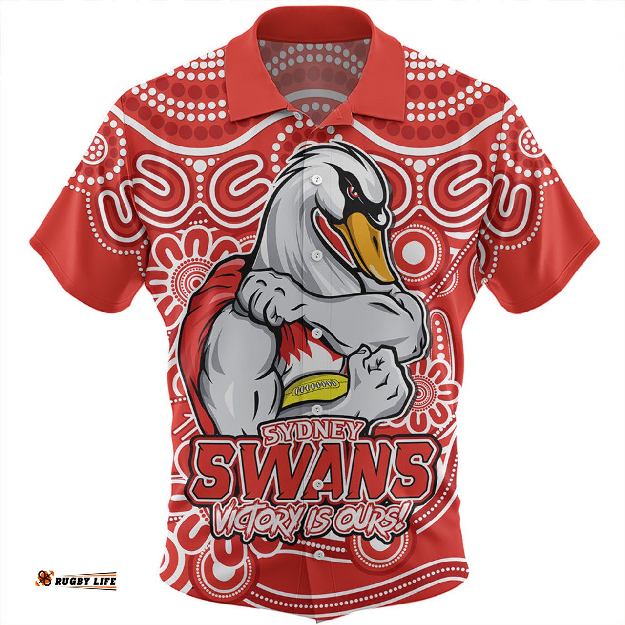Amazing Aussie Sydney Swans Aboriginal Inspired Tough Fan Football For Life Hawaiian Shirt
