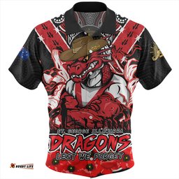 Amazing Aussie St. George Illawarra Dragons Ripped Legacy Of The Game The ANZAC Spirit Lives On Hawaiian Shirt