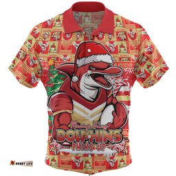 Amazing Aussie Redcliffe Dolphins Merry Ugly Christmas Comic Style Hawaiian Shirt