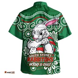 Amazing Aussie South Sydney Rabbitohs Aboriginal Inspired Tough Fan Rugby For Life Hawaiian Shirt