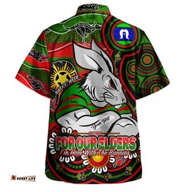 Amazing Aussie South Sydney Rabbitohs Custom Bunnies For Our Elders Hoodie Hawaiian Shirt