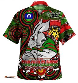 Amazing Aussie South Sydney Rabbitohs Custom Bunnies For Our Elders Hoodie Hawaiian Shirt