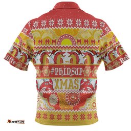 Amazing Aussie Redcliffe Dolphins Christmas Aboriginal Custom Indigenous Knitted Ugly Xmas Style Hawaiian Shirt