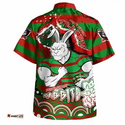 Amazing Aussie South Sydney Rabbitohs Custom Super Bunnies Aboriginal Inspired Hawaiian Shirt