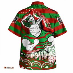 Amazing Aussie South Sydney Rabbitohs Custom Super Bunnies Aboriginal Inspired Hawaiian Shirt