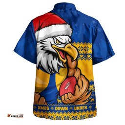 Amazing Aussie West Coast Eagles Merry Christmas Down Under Footy Power Style Hawaiian Shirt