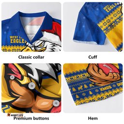 Amazing Aussie West Coast Eagles Merry Christmas Down Under Footy Power Style Hawaiian Shirt