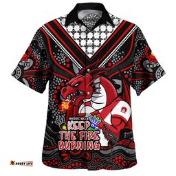 Amazing Aussie St. George Illawarra Dragons Aboriginal Inspired Naidoc Week Custom For Die Hard Fan Supporters Hawaiian Shirt